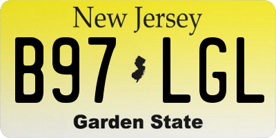 NJ license plate B97LGL