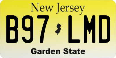 NJ license plate B97LMD