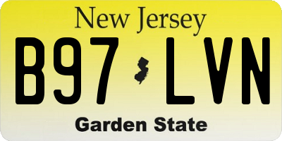 NJ license plate B97LVN