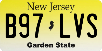 NJ license plate B97LVS