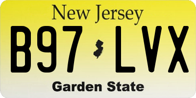 NJ license plate B97LVX