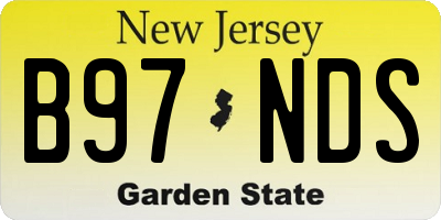 NJ license plate B97NDS