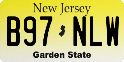 NJ license plate B97NLW