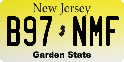 NJ license plate B97NMF