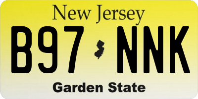 NJ license plate B97NNK