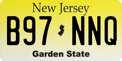 NJ license plate B97NNQ