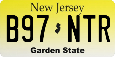 NJ license plate B97NTR