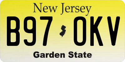 NJ license plate B97OKV