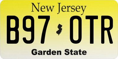 NJ license plate B97OTR