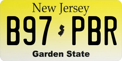 NJ license plate B97PBR
