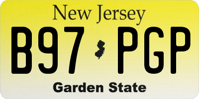 NJ license plate B97PGP