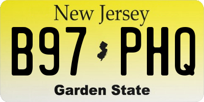 NJ license plate B97PHQ