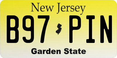 NJ license plate B97PIN