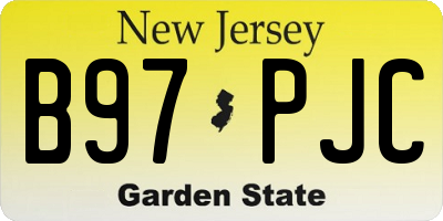 NJ license plate B97PJC