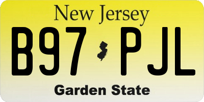 NJ license plate B97PJL