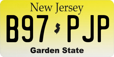 NJ license plate B97PJP