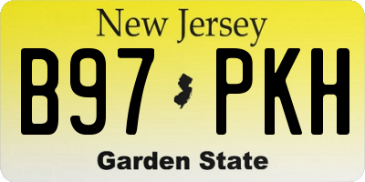 NJ license plate B97PKH