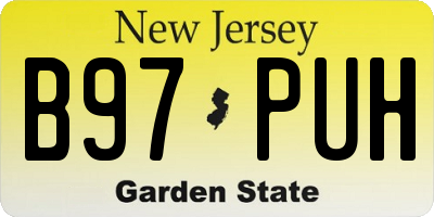 NJ license plate B97PUH