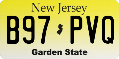 NJ license plate B97PVQ