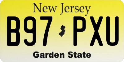 NJ license plate B97PXU