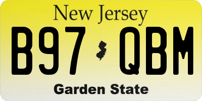 NJ license plate B97QBM