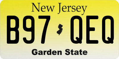 NJ license plate B97QEQ