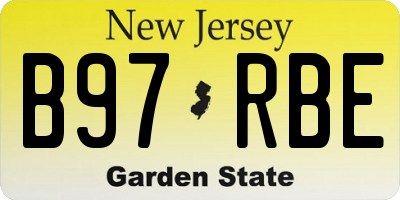 NJ license plate B97RBE