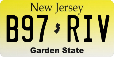 NJ license plate B97RIV