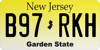 NJ license plate B97RKH