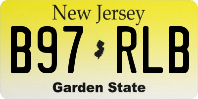 NJ license plate B97RLB