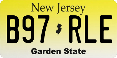 NJ license plate B97RLE