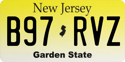 NJ license plate B97RVZ