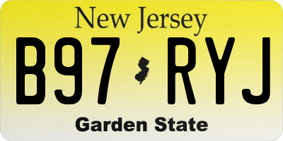NJ license plate B97RYJ