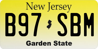 NJ license plate B97SBM