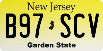 NJ license plate B97SCV