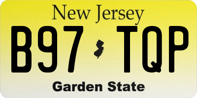 NJ license plate B97TQP