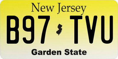 NJ license plate B97TVU