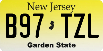 NJ license plate B97TZL