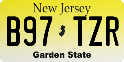 NJ license plate B97TZR