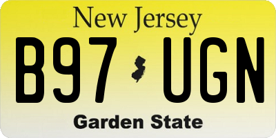 NJ license plate B97UGN