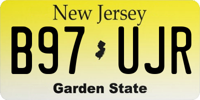 NJ license plate B97UJR