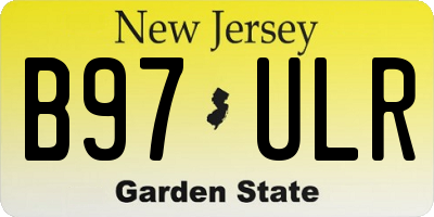 NJ license plate B97ULR