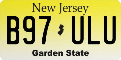 NJ license plate B97ULU