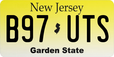 NJ license plate B97UTS