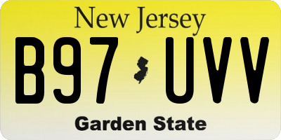 NJ license plate B97UVV