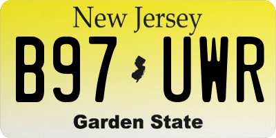 NJ license plate B97UWR