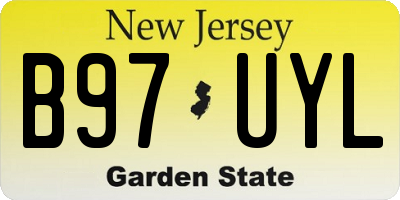 NJ license plate B97UYL
