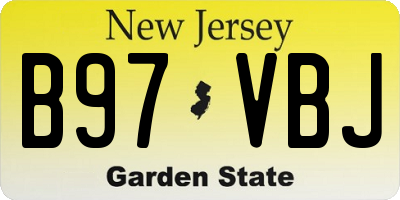 NJ license plate B97VBJ