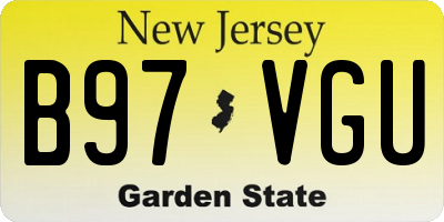 NJ license plate B97VGU