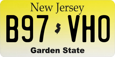 NJ license plate B97VHO